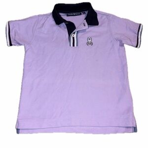 Psycho bunny 5-6 purple polo shirt boys